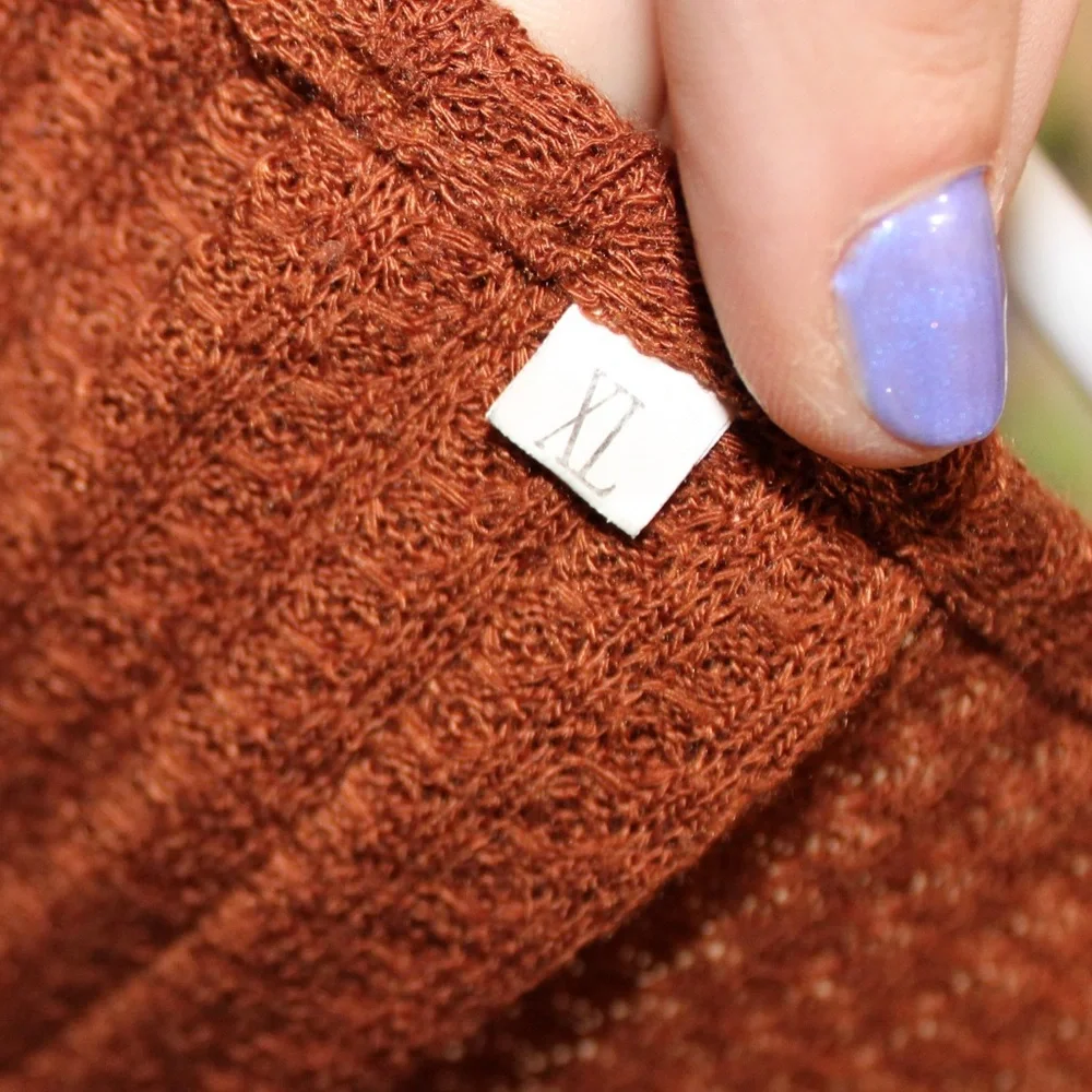 Rust Ribbed Long Sleeve Top 🍂 - Picture 3 of 3